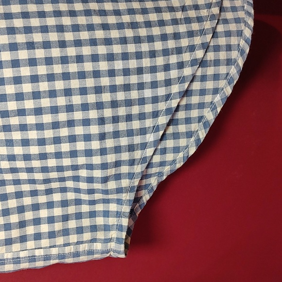 Ralph Lauren Jeans Co. Retro Vintage Blue & White Checker Plaid Shirt, Size XL - Picture 3 of 8